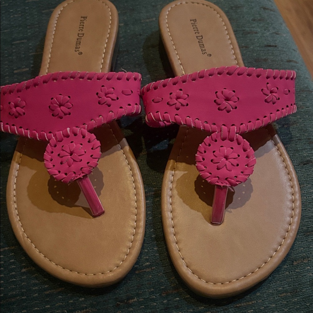Pierre Dumas Pink Cut-Out Sandals - Picture 2 of 6
